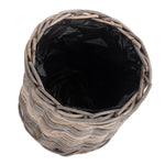 Rattan Round Planter With Plastic Lining | Small | Brown