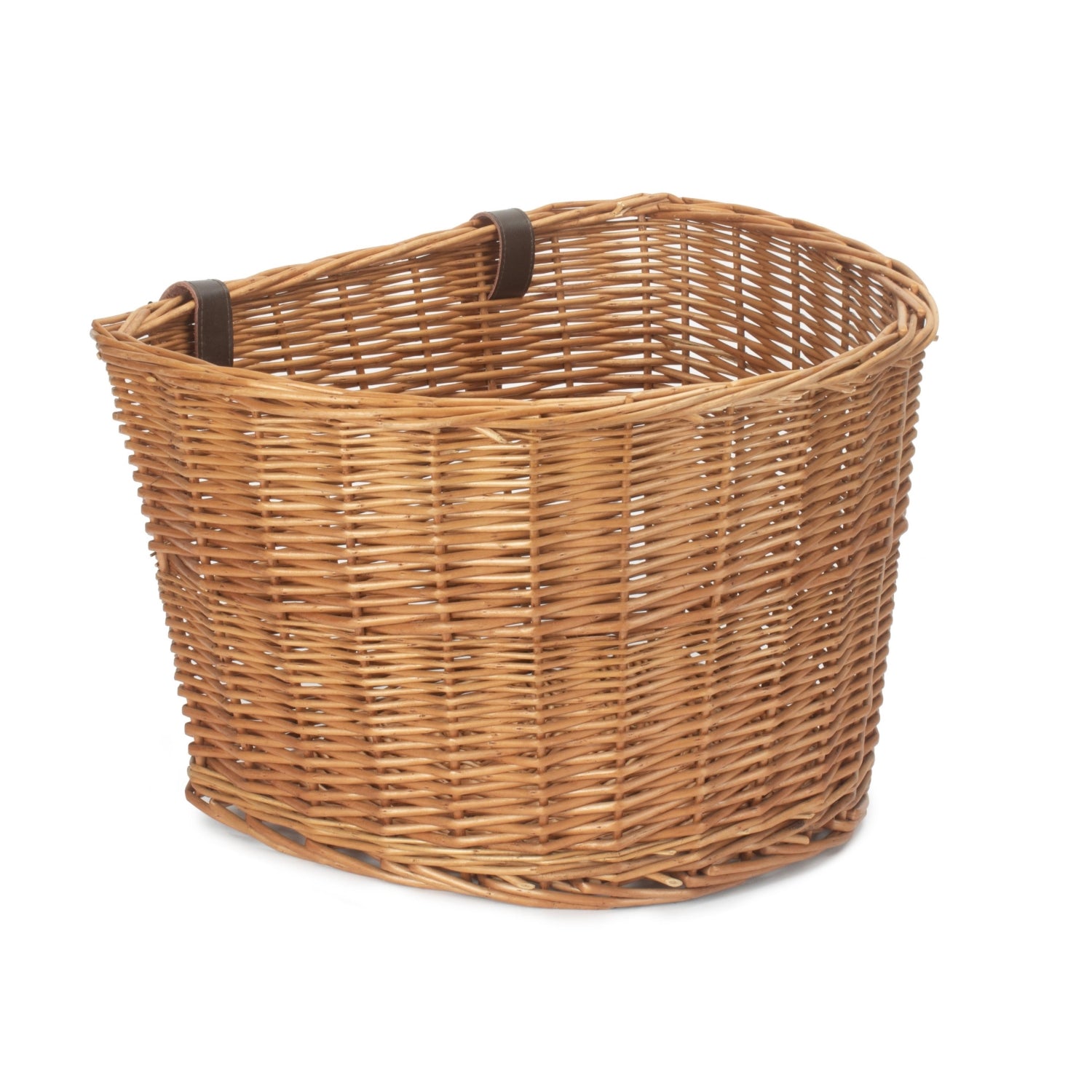 Red Hamper Wicker Bicycle Basket