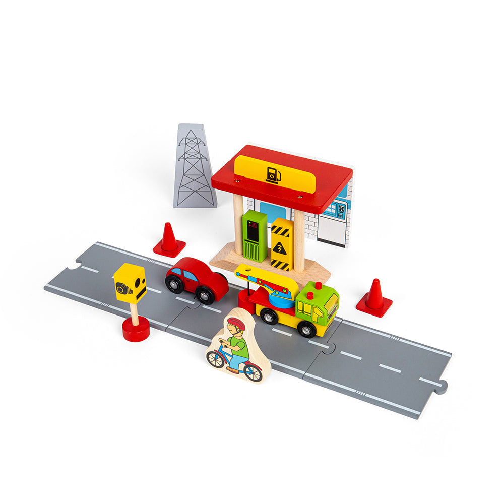 Wooden Roadway Accessory Pack - 54 Pieces