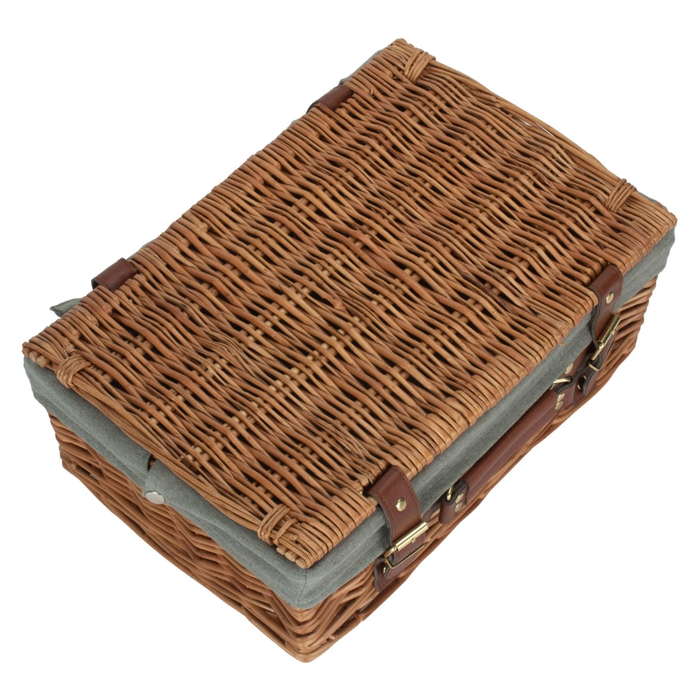 Wicker 35cm Light Steamed Picnic Basket | Gray