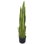 Leaf 90cm (3ft) Artificial Sansevieria Yellow Green Indoor Plant - Large