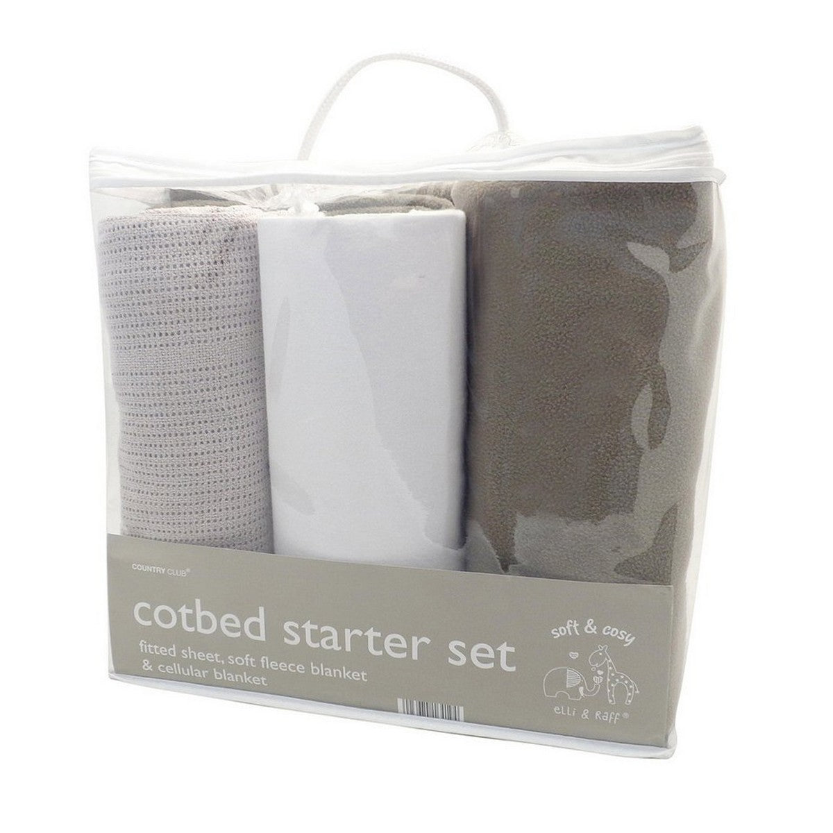 Baby Cot Bed Set (pack Of 3) | One Size | Gray