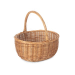 Red Hamper Double Steamed Wicker Oval Shopping Basket