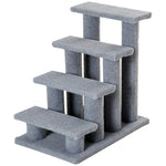 Dog Steps For Bed 4 Step Pet Stairs For Sofa Dog Cat Climb Ladder | Gray