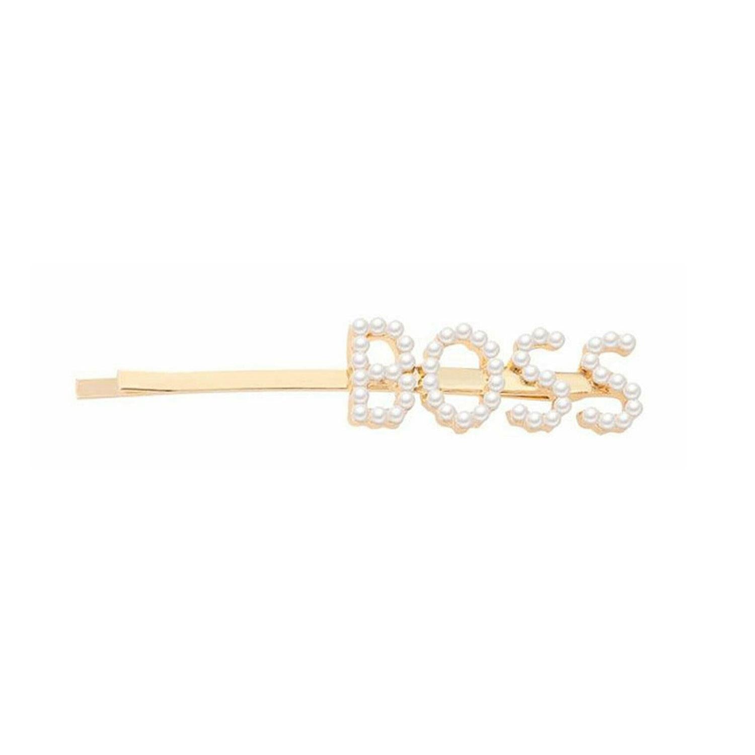 Women's Pearl Words Letters Hairpin Boss