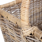 Kubu Grey Rattan Open Ended Log Basket | Large | Brown