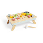 Wooden Table Top Activity Bench, With 15 Play Pieces