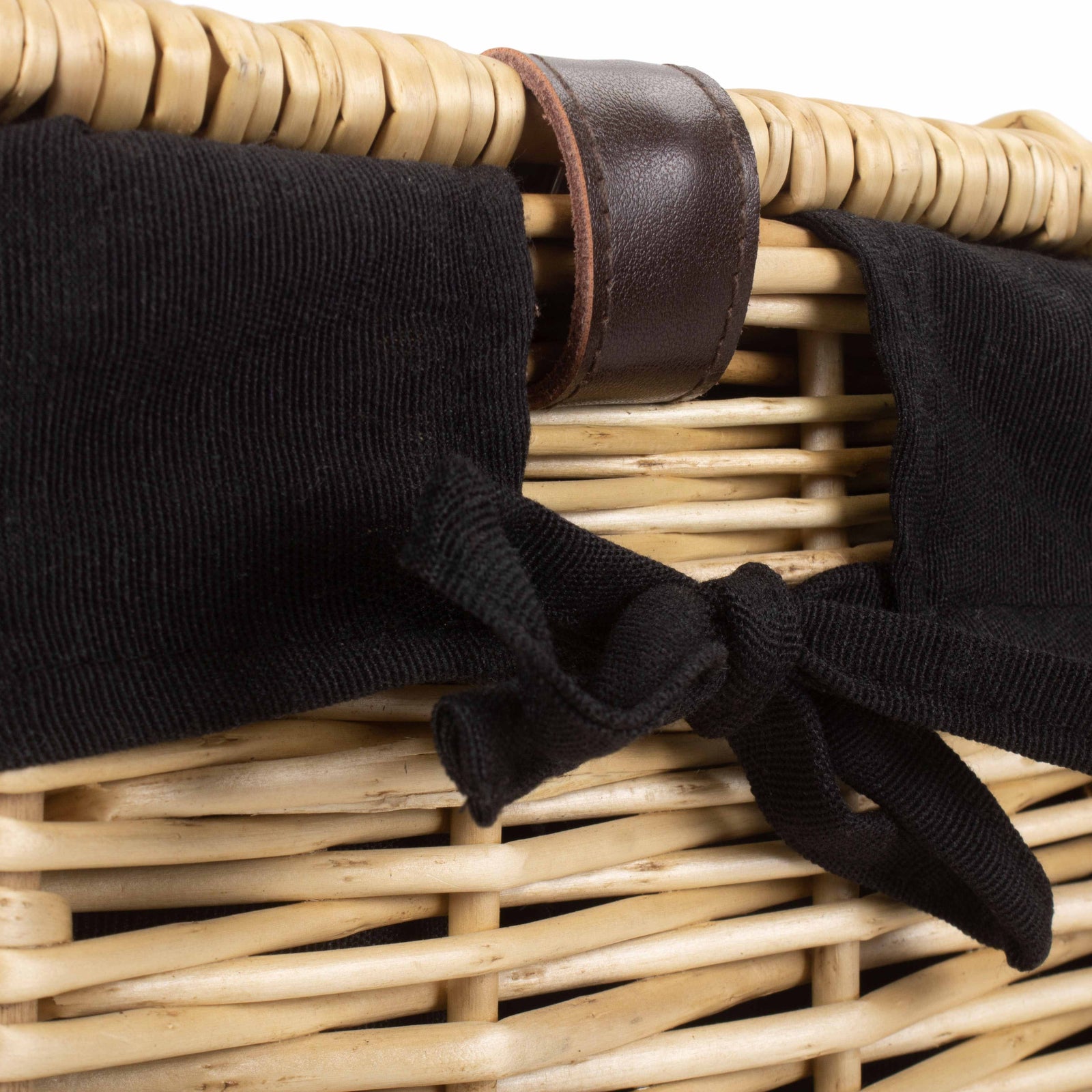 Wicker Buff 51cm Picnic Basket | Black