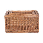 Wicker Double Steamed Open Storage Basket | Set-of-4 | Brown