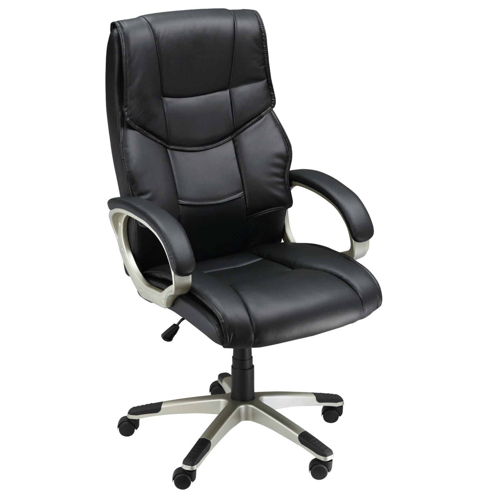 High Back Faux Leather Office Chair | Black