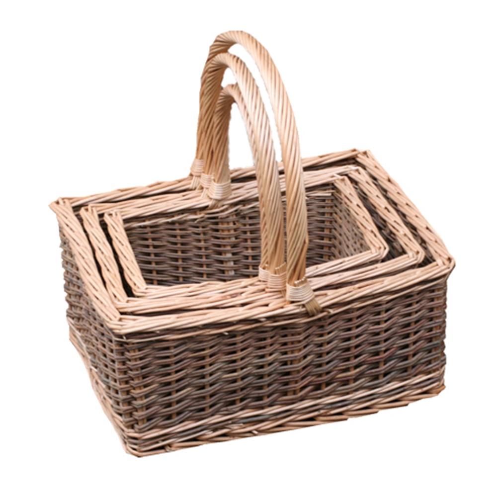 Wicker Set Of 3 Lakeland Shopping Baskets