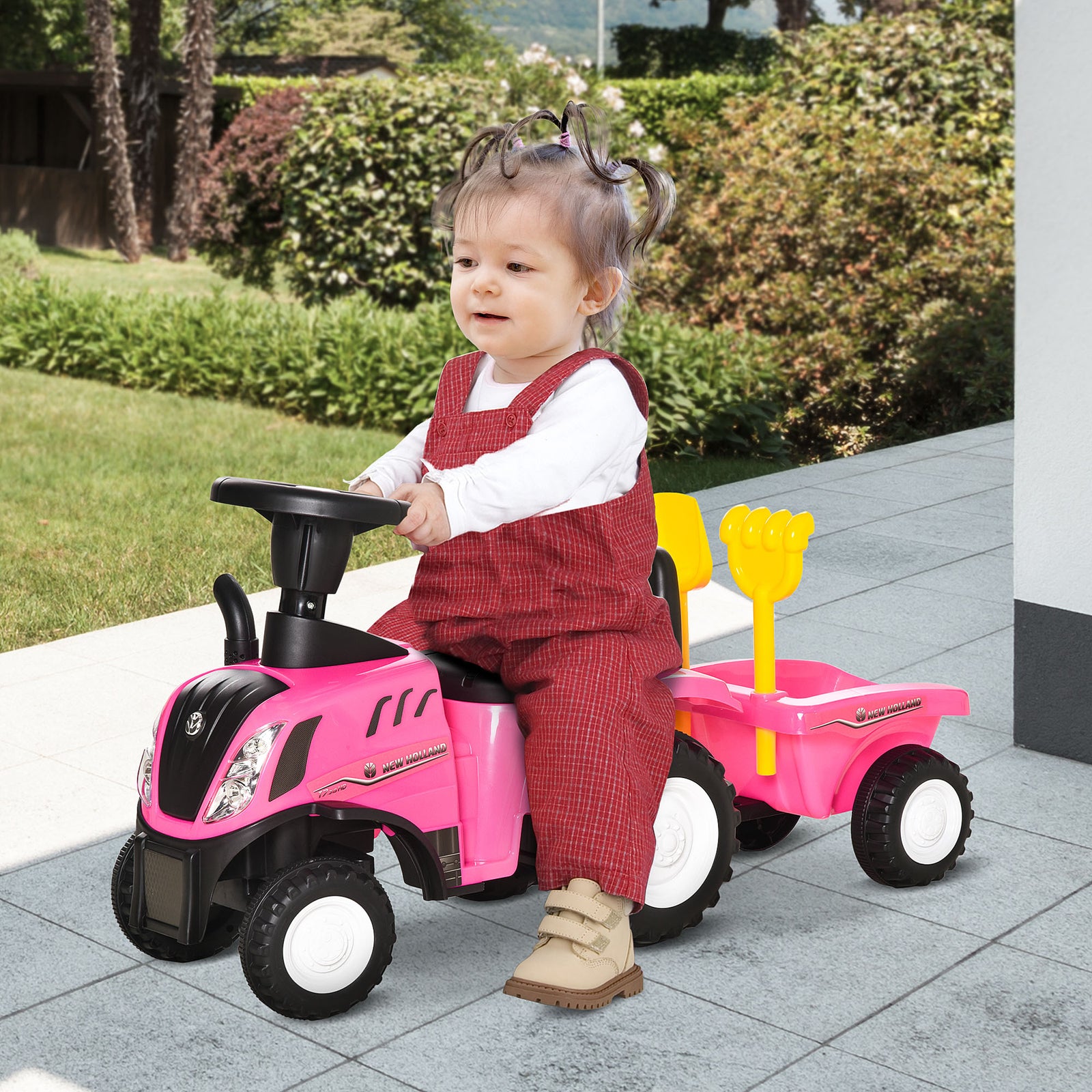 Ride On Tractor Toddler Walker Foot To Floor Slider 12-36 Months | Pink