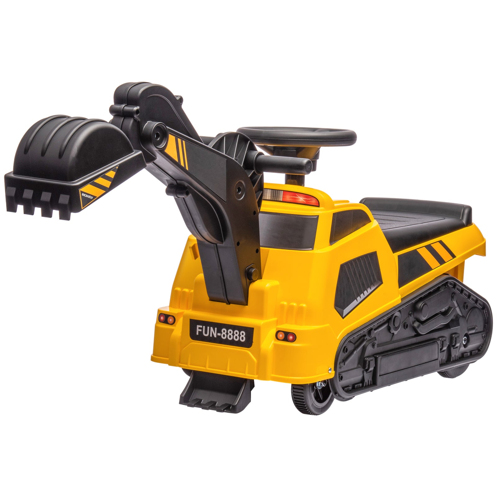 3 In 1 Ride On Excavator, Bulldozer, Road Roller No Power W/ Music