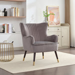 Madison Velvet Fabric Accent Chair | Gray