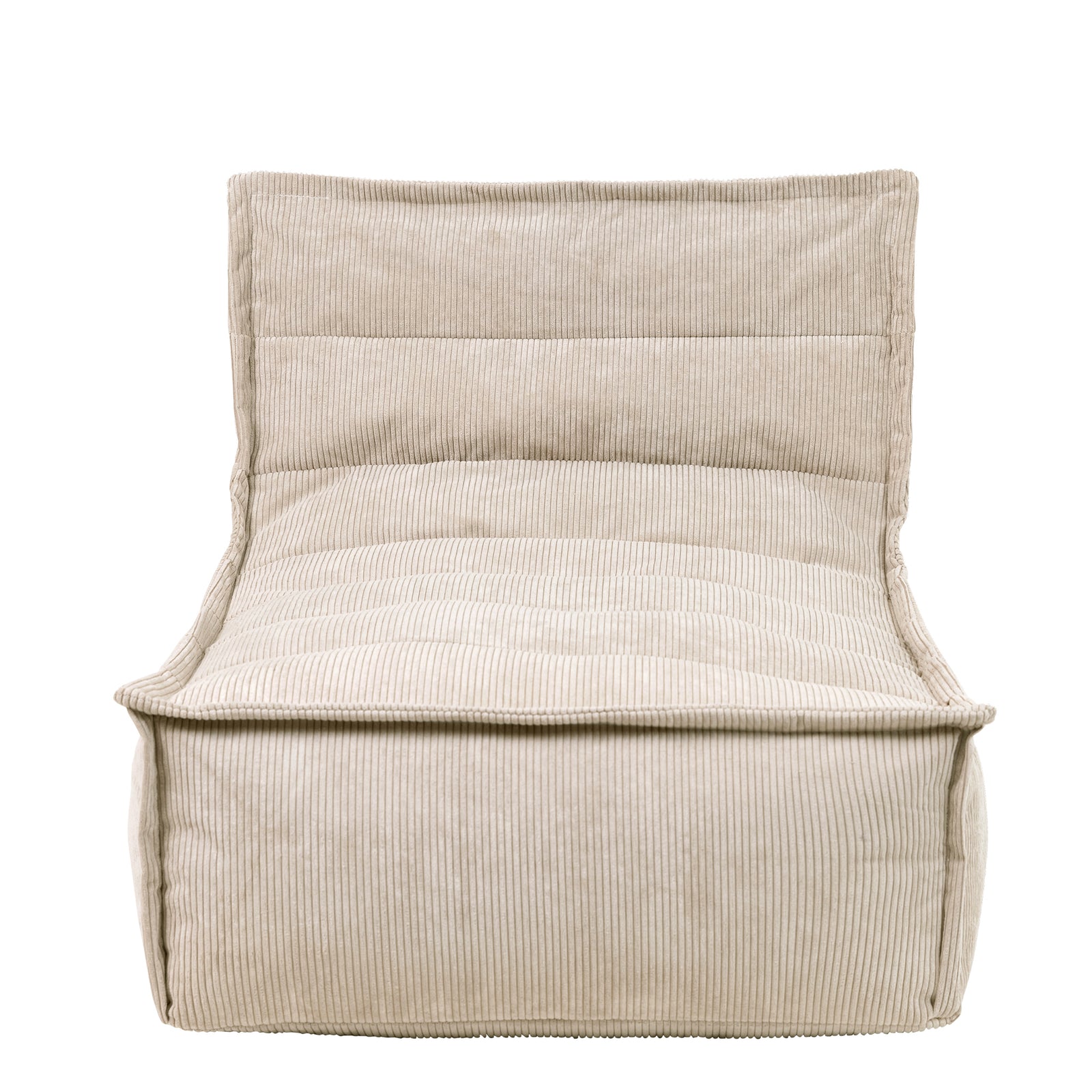 Otto Cord Lounger Bean Bag Chair, Natural