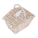 Red Hamper Wicker Small White Elegant Picnic Basket