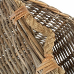 Square Grey Rattan Log Basket | Small | Brown