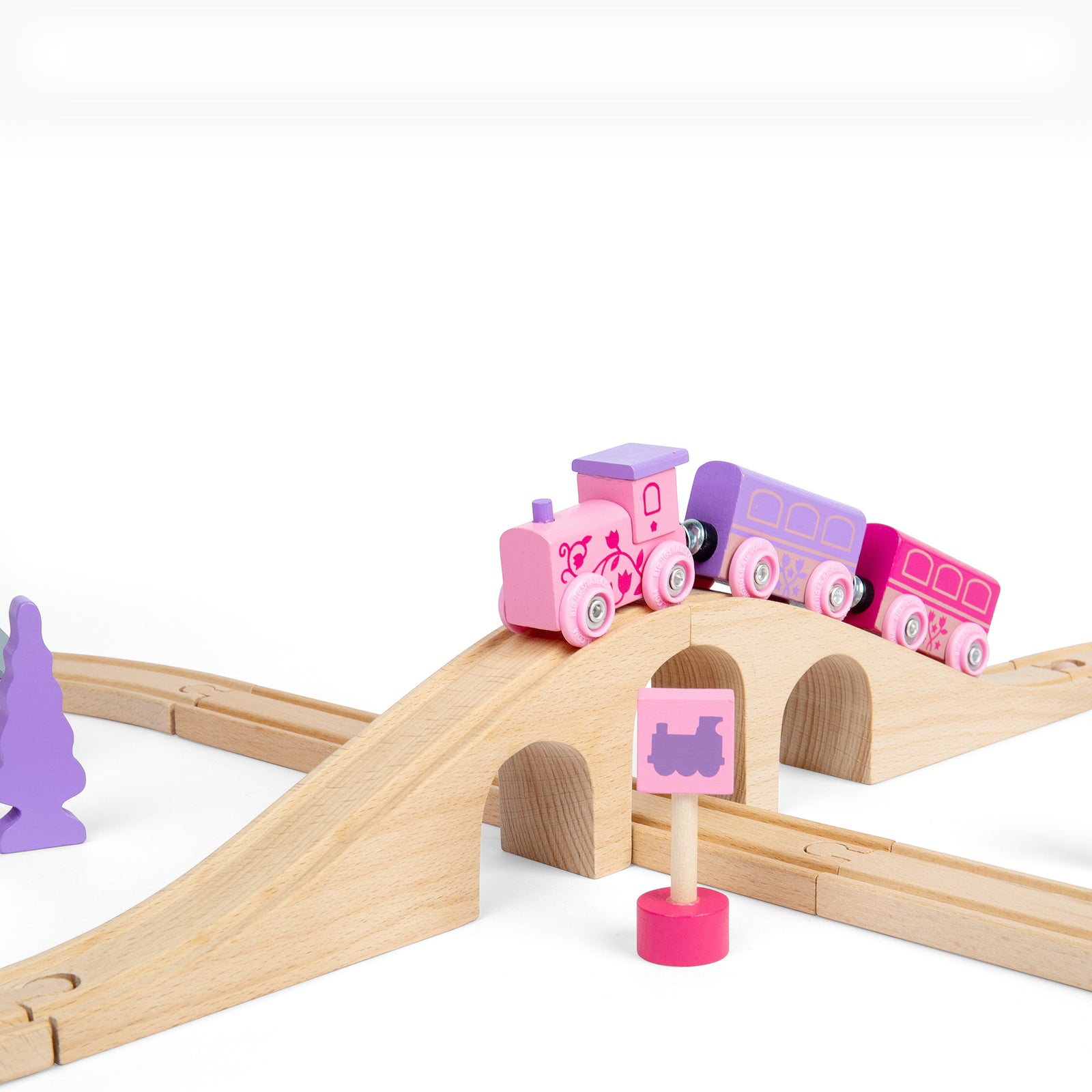 Bigjigs Toys Wooden Fairy Figure of Eight Train Set - 35 Pieces