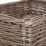 Wicker Antique Wash Straight Sided Tray | Medium | Brown