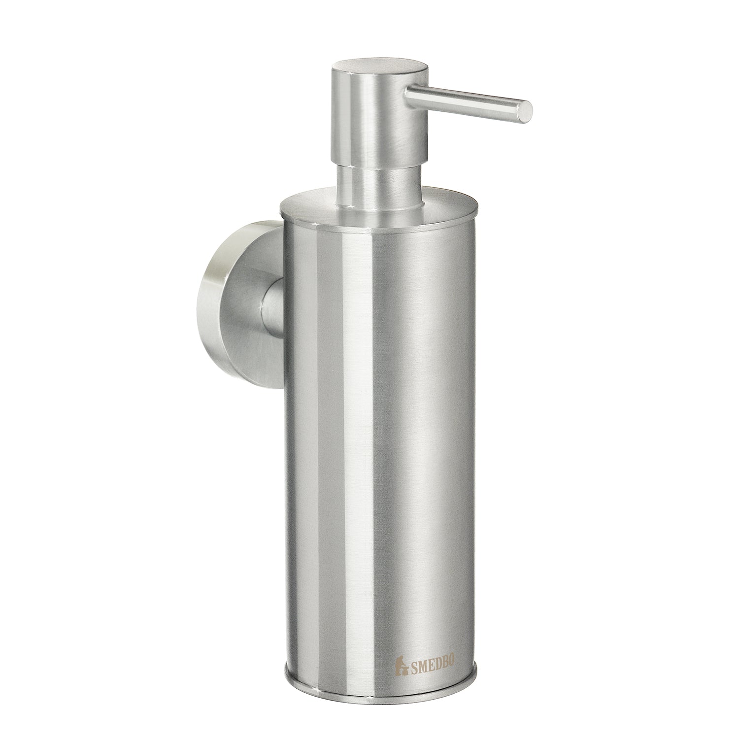 Wall Mounted 150ml Soap Dispenser With Round Back Plate | Brushed Nickel