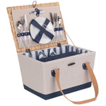 2 Person Nautical Fitted Picnic Wicker Basket