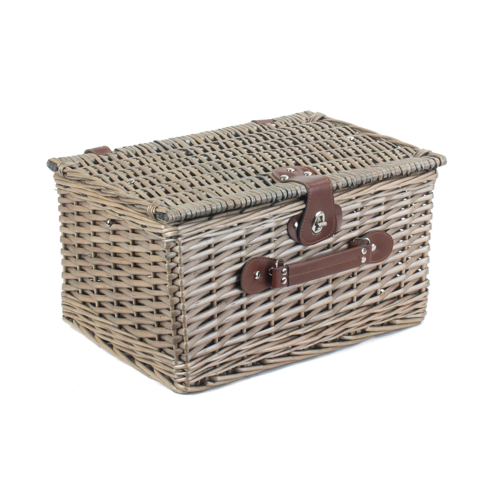 Wicker Antique Wash 40cm Split Willow Picnic Basket