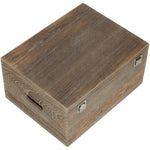 Red Hamper Oak Effect Wooden Box