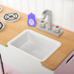 Pink Wooden Country Play Kitchen With Realistic Features