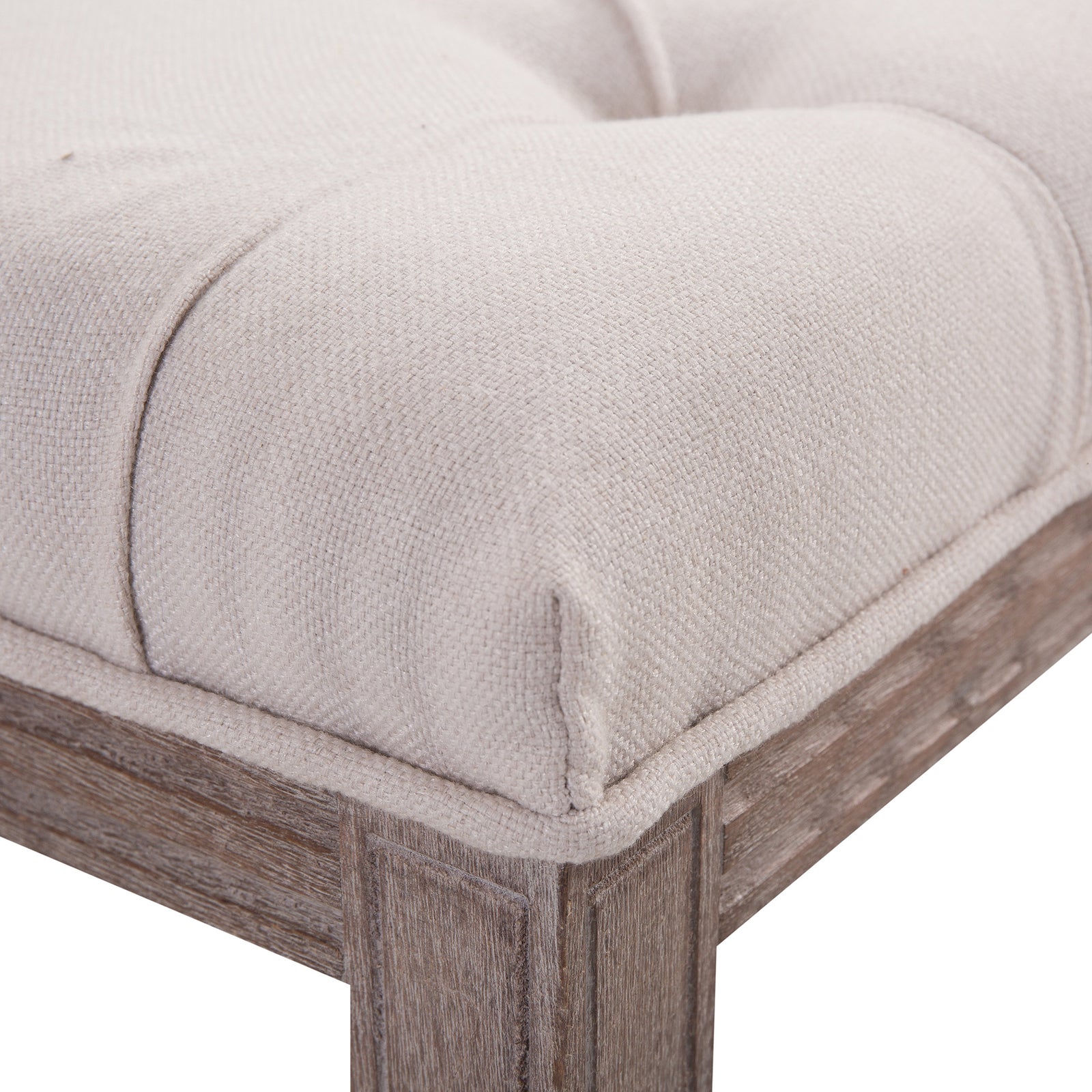 Stool Bench 3 Person Chic Button Tufted  Bedside Seat