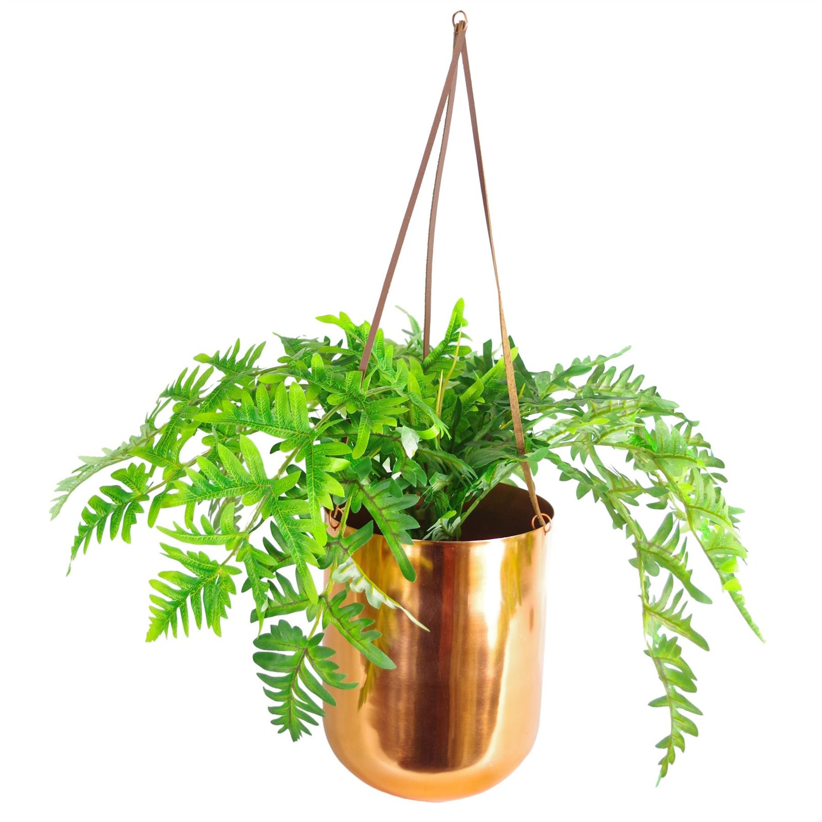 Copper Hanging Planter 18 X 22cm Hand Finished