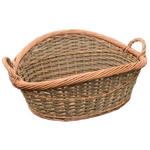 Red Hamper Wicker Roll Top Loose Weave Wash Basket