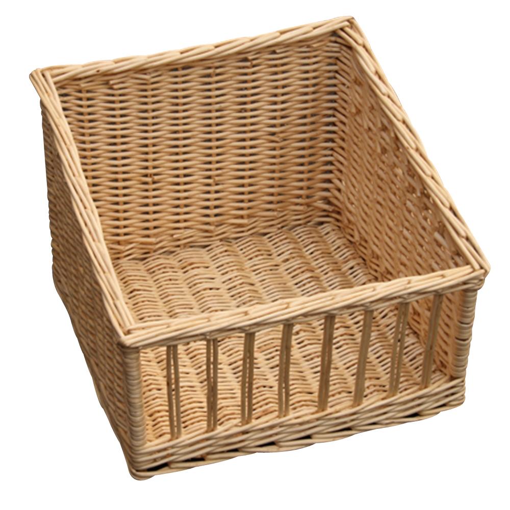 Red Hamper Wicker Bakers Display Tray