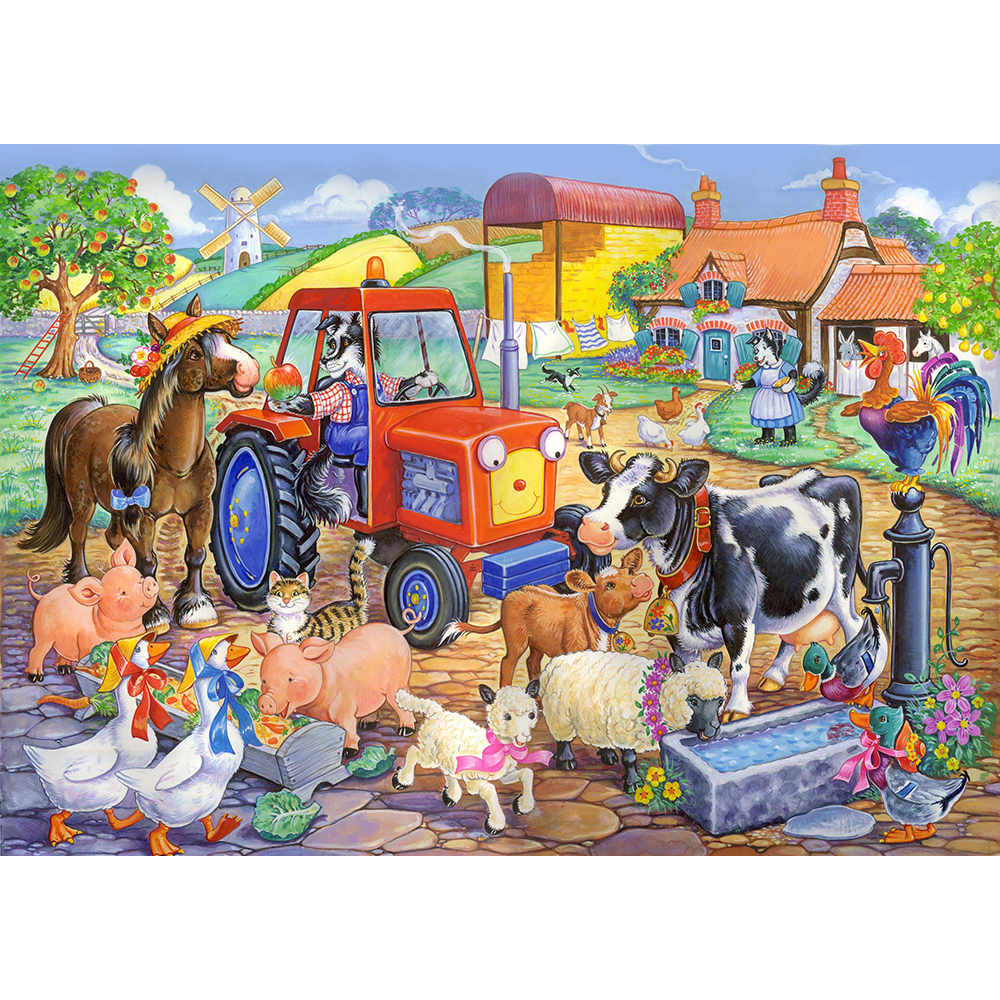 Farm Friends, 80 Piece Jigsaw Puzzle