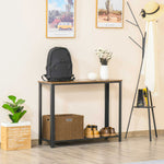 2-tier Console Table Side Table W/ Mesh Shelf Entryway