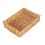 Wicker Straight Sided Rectangular Tray | Medium | Brown