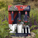 Gift Set Of Fork & Trowels, Select Stainless Garden Hand Tools