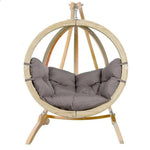 Globo Hammock Single Seater Egg Hanging Chair Set - Taupe