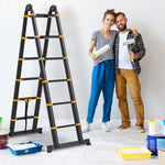 .8m Duo Aluminium Ladder With Tool Holder