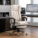 Massage Office Chair Microfibre Arms | Cream