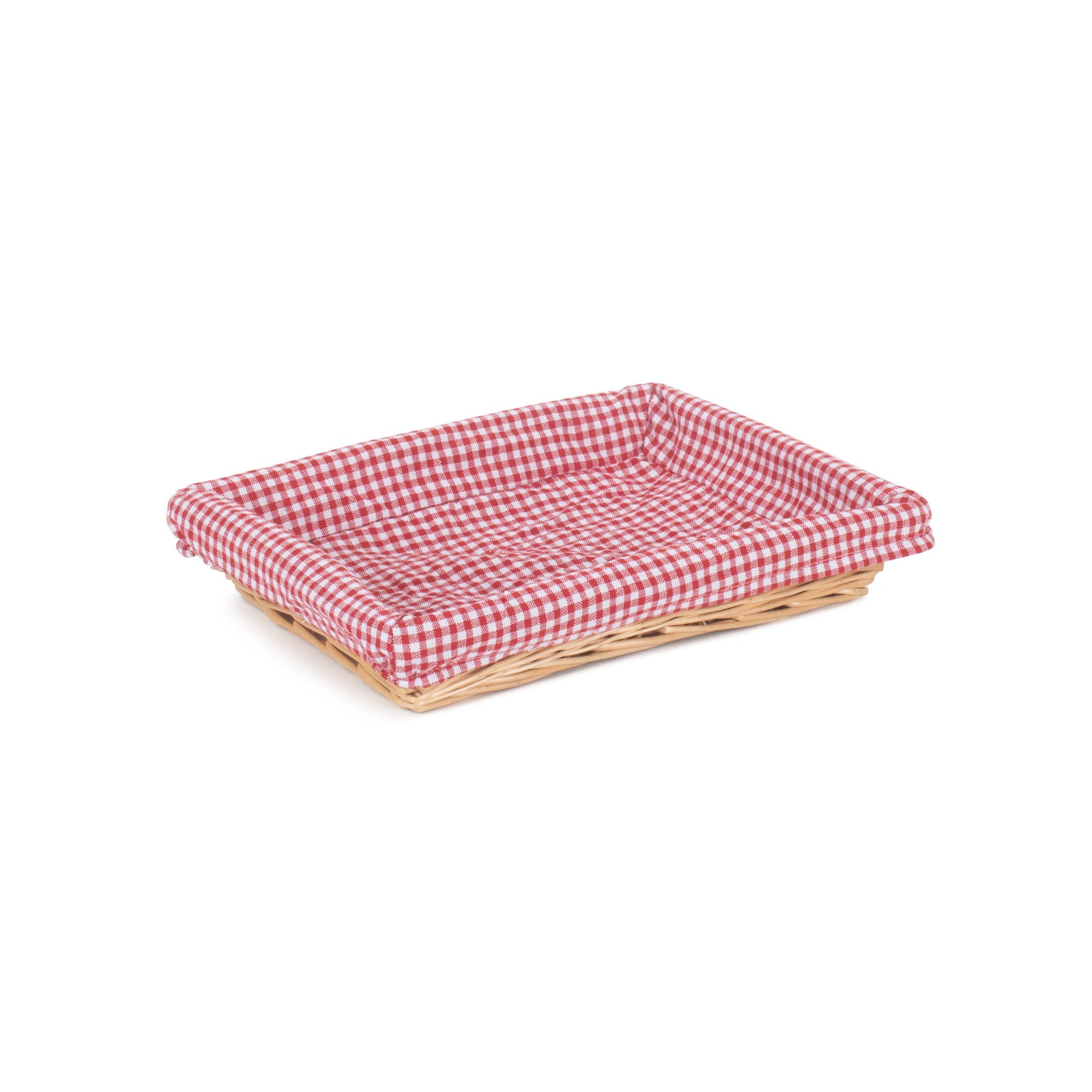 Wicker Rectangular Flat Split Willow Tray | Red