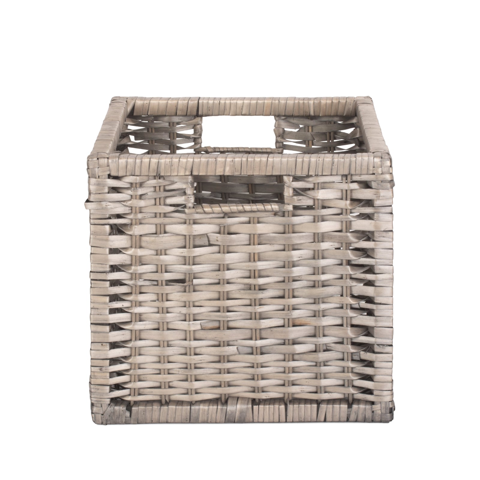 Red Hamper Wicker Wooden Framed Split Willow Storage Basket