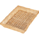 Wicker Rectangular Flat Split Willow Tray | Brown