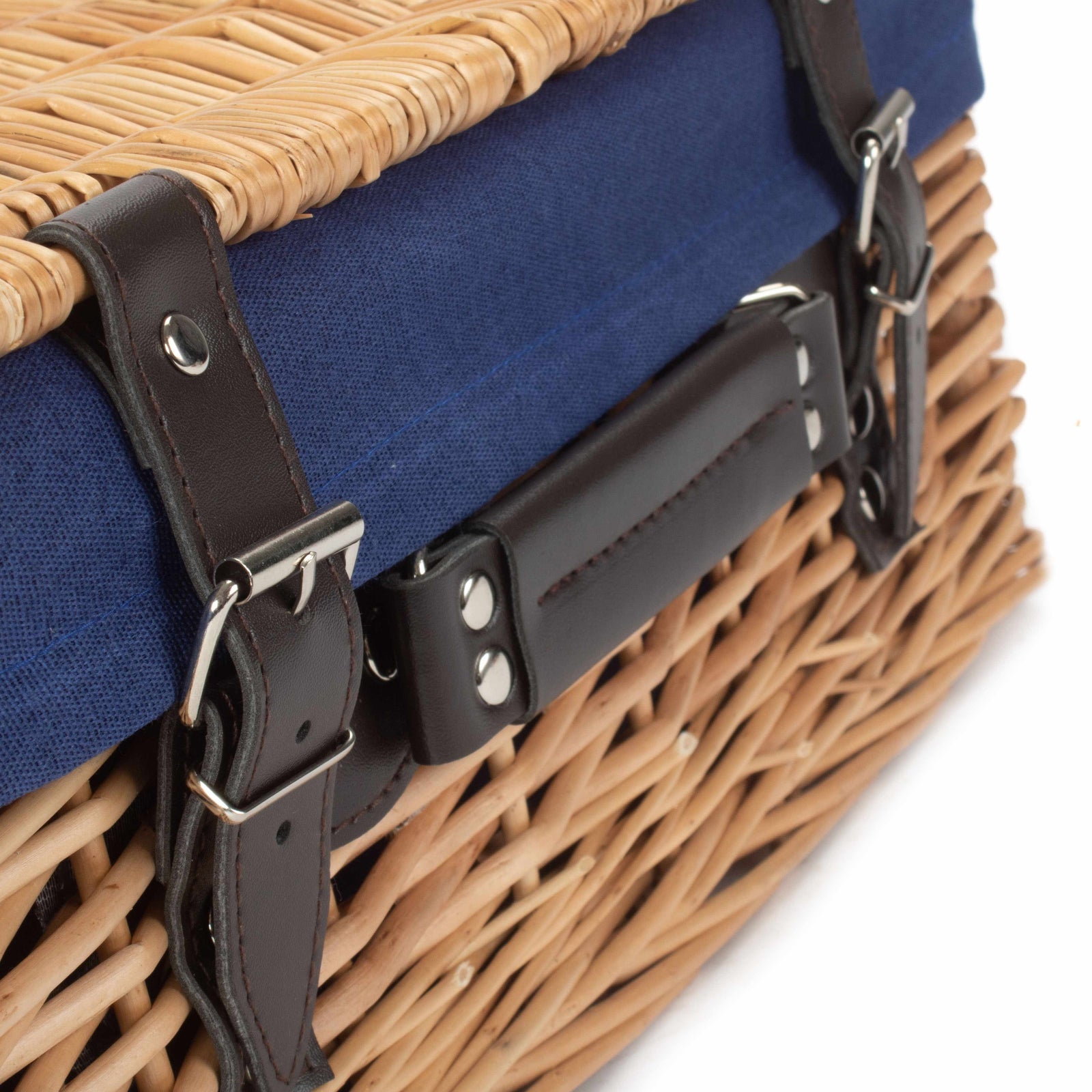 Wicker 36cm Picnic Basket | Blue