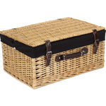 Wicker Buff 51cm Picnic Basket | Black