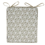 Geometric Grey Seat Cushion Pad Set Of 2