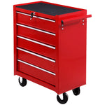 5 Drawer Tool Chest, Lock, Wheels