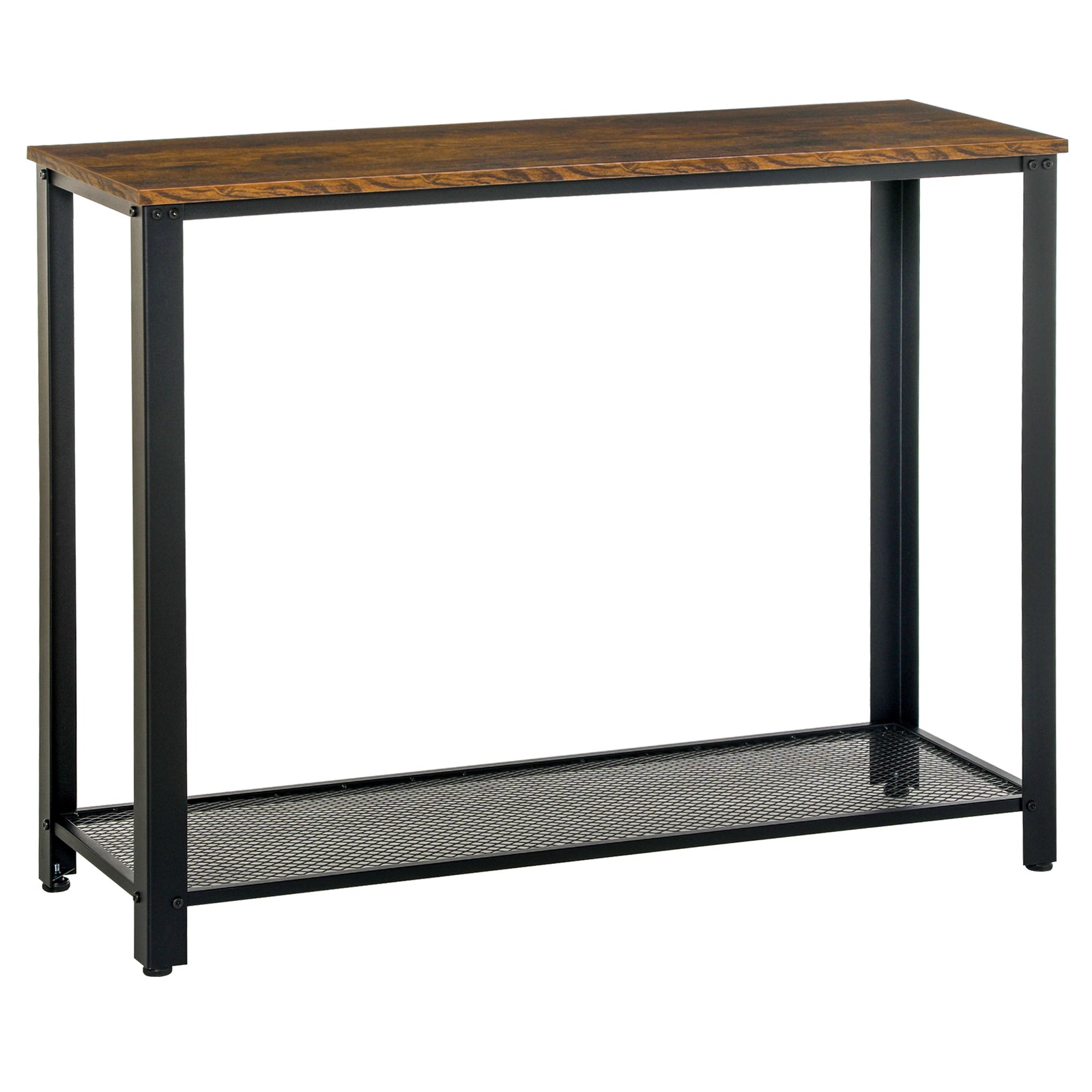 2-tier Console Table Side Table W/ Mesh Shelf Entryway