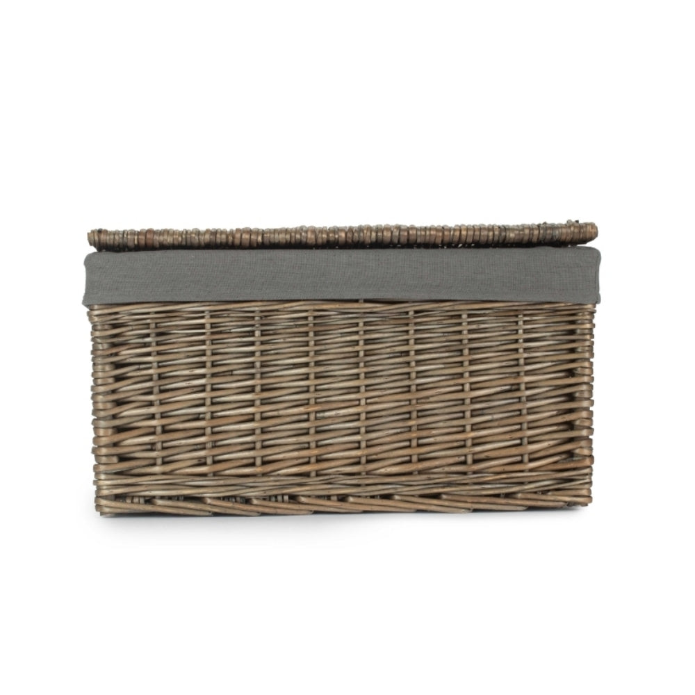 Antique Wash Cotton Lined Storage Basket | Small