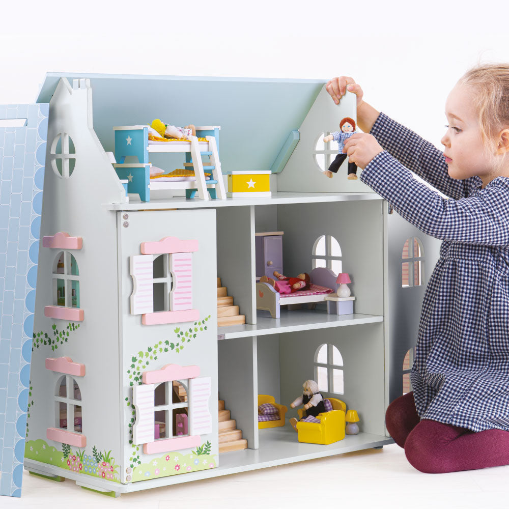 Wooden Dolls House 'ivy House', Easily Slots Together