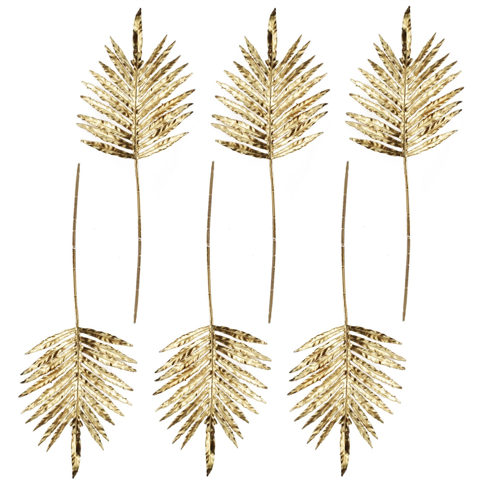 Pack Of 6 X 95cm Gold Palm